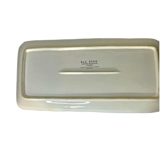 Rae Dunn by Magenta Happy Spring Serving Platter 7" by 14" - Picture 2 of 4